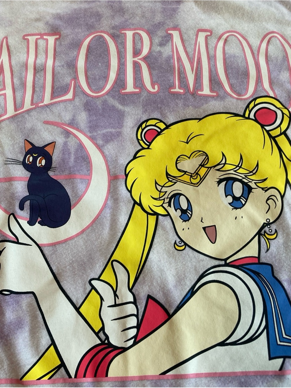 Love Tribe Sailor Moon Anime Purple Tye Dye Long Sleeve Tee  Small Junior